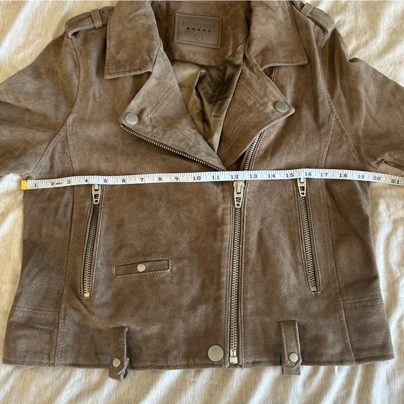 NWOT Blank NYC Tan Suede 100% Suede Leather Edgy, Moto, Grunge, Biker, Jacket - Picture 14 of 16
